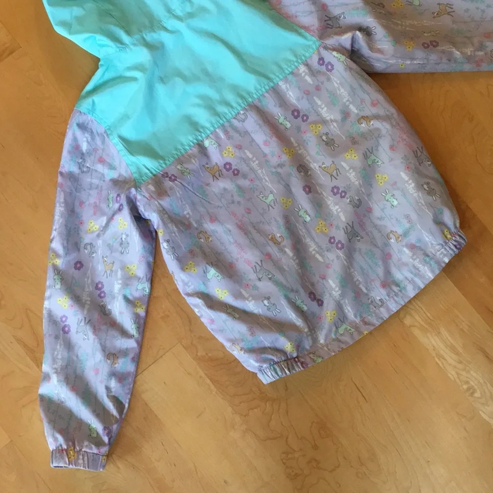 Eddie Bauer Girls Windbreaker Full Zip Hooded Jacket